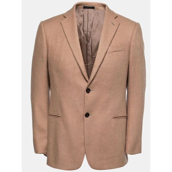 Armani Collezioni Beige Camel Hair 
Single Breasted Blazer Size 48/ XXL - Picture 1 of 7